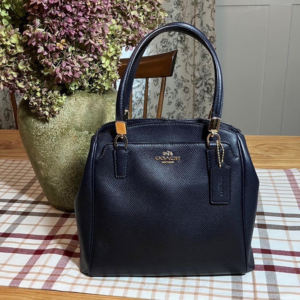 Coach Minetta Satchel Crossbody Bag in Navy